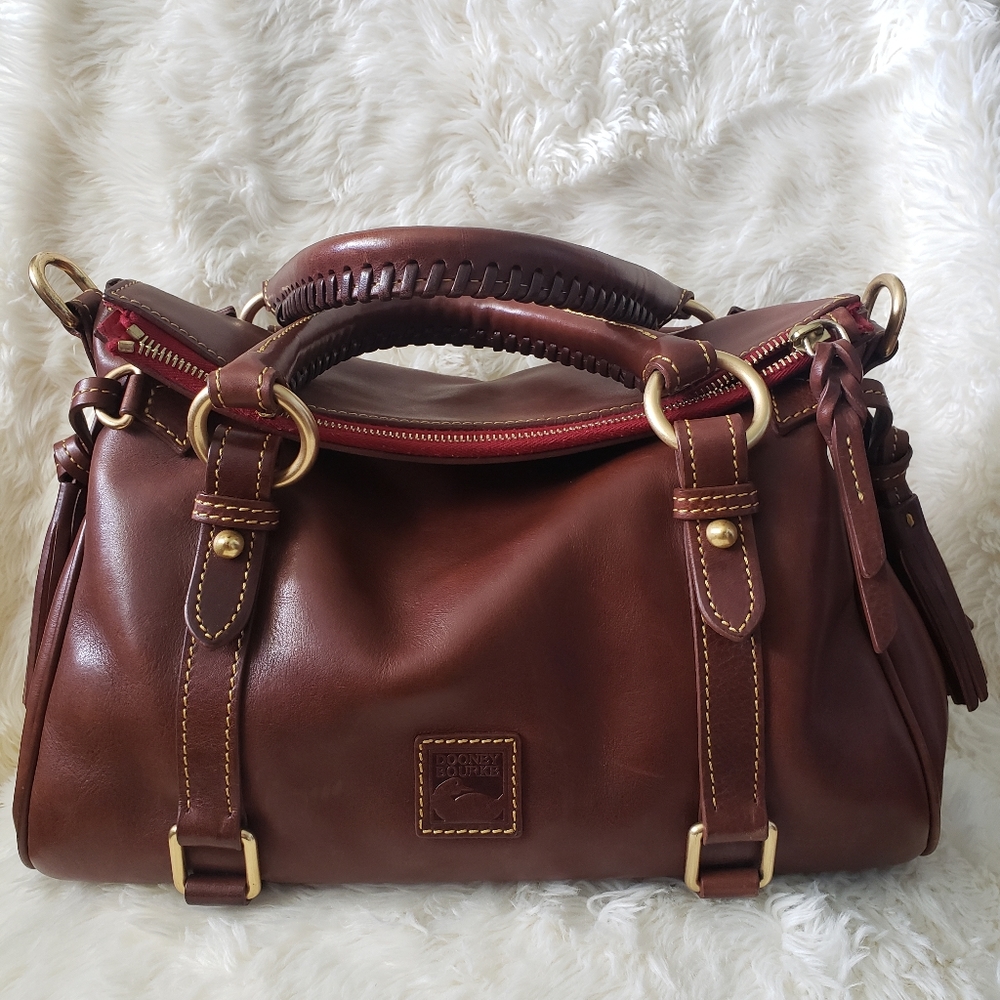 Dooney & Bourke Made in America Florentine satchel Chesnut